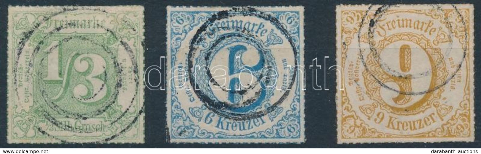 (*) * O Német államok - Thurn Und Taxis 1866 3 Db Bélyeg - Altri & Non Classificati