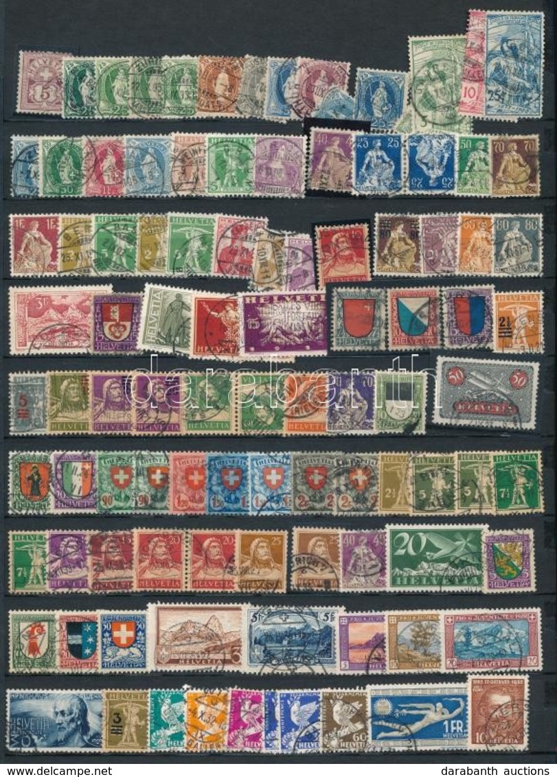 O Svájc összeállítás 1882-1942, Sok Jó értékkel,  A/4 Berakólapon (Mi EUR 1.039.-) - Sonstige & Ohne Zuordnung