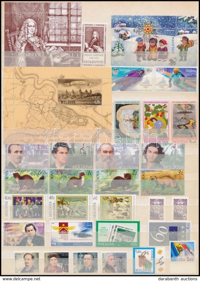 ** Moldova 2006-2009 Kis összeállítás A/4 Berakólapon - Sonstige & Ohne Zuordnung