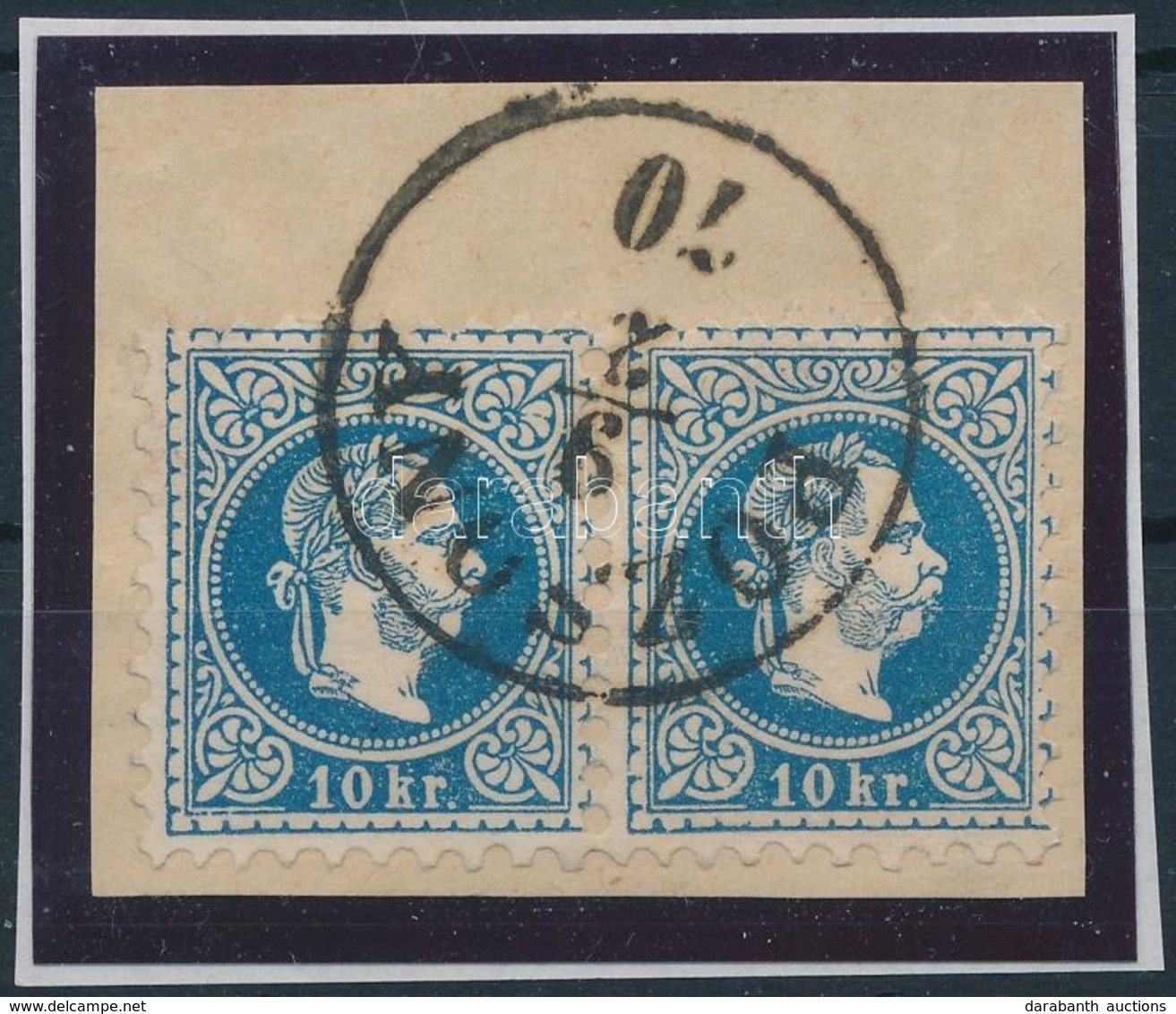 1867 10kr Pár Kivágáson 'POZSONY' - Altri & Non Classificati