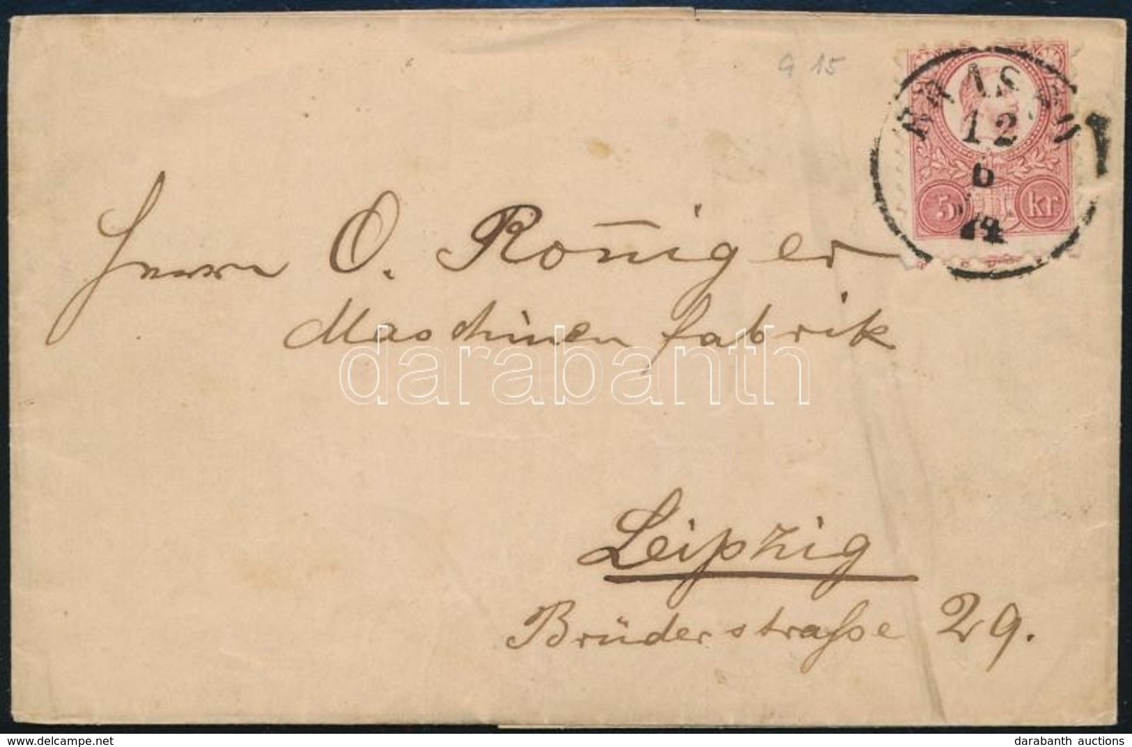 18715kr Levélen 'BRASSÓ' - 'LEIPZIG' (2.500) - Altri & Non Classificati