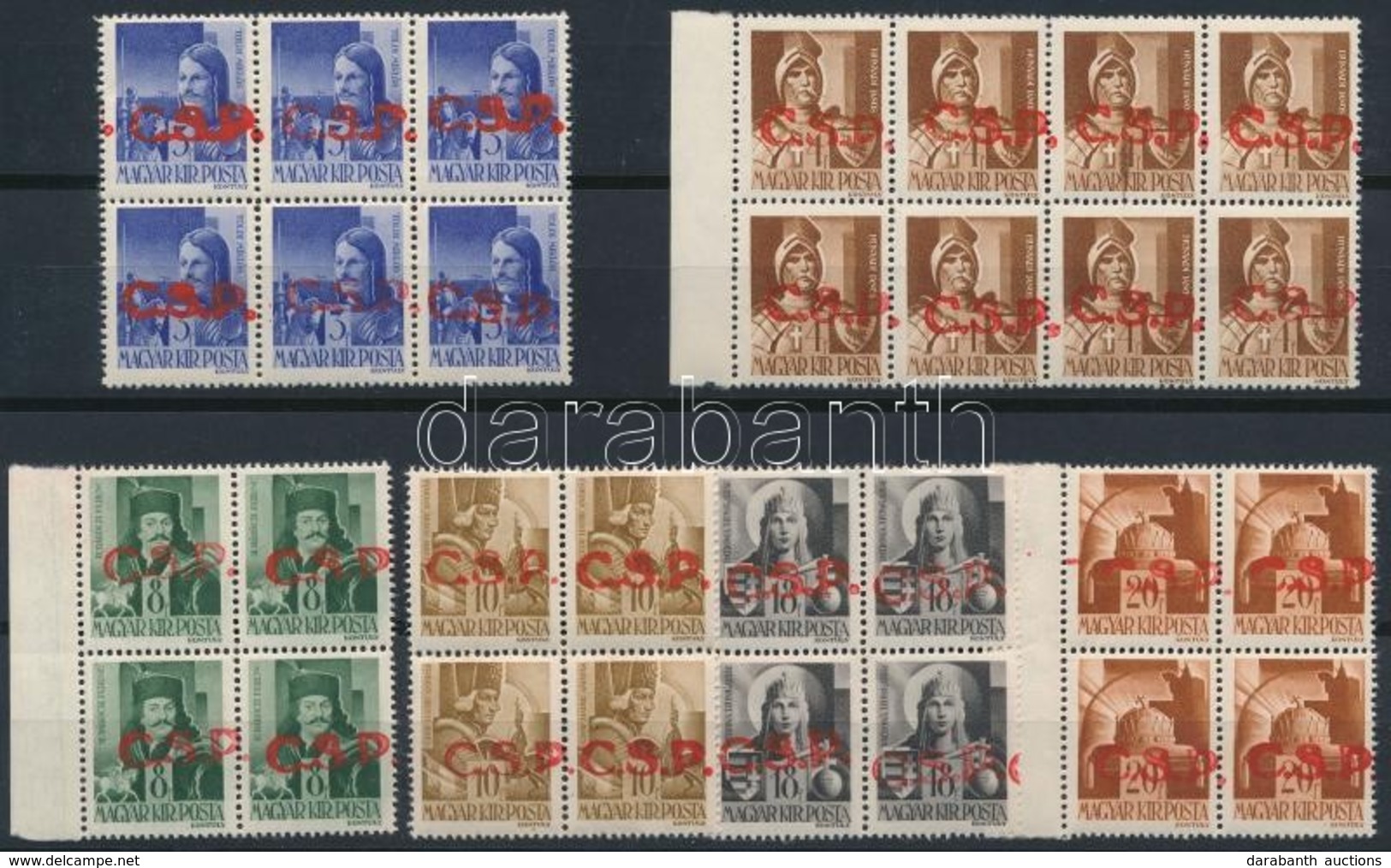 ** Rimaszombat I. 1945 6 Db összefüggés (42.600) / Units. Signed: Bodor - Sonstige & Ohne Zuordnung