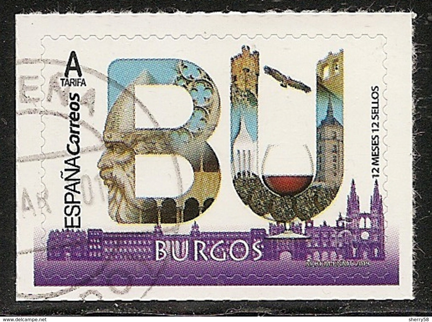 2019-ED. 5274 - 12 Meses, 12 Sellos. BURGOS -USADO - - Used Stamps