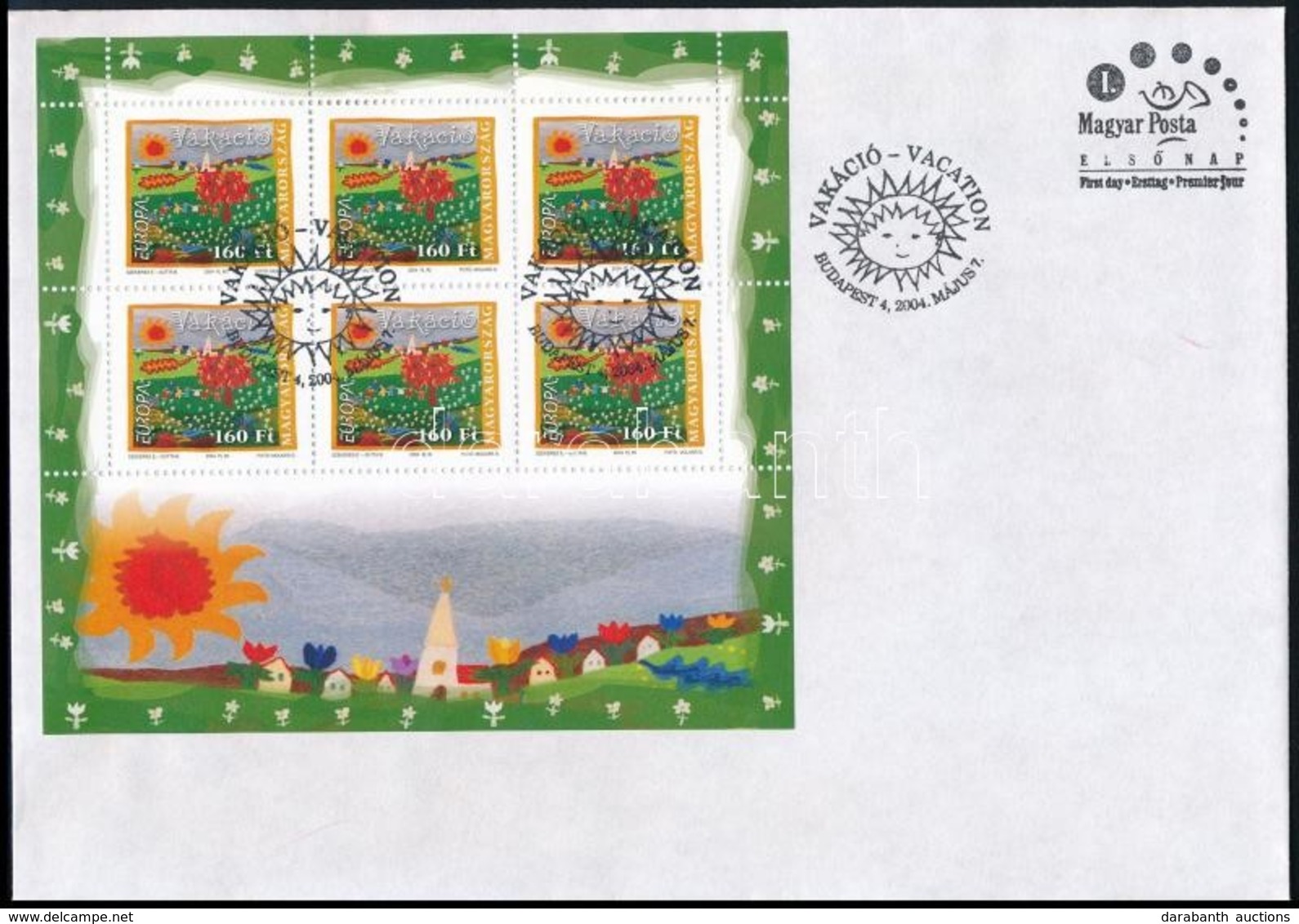 2004 Europa CEPT Vakáció Teljes ív FDC-n (5.500) - Sonstige & Ohne Zuordnung