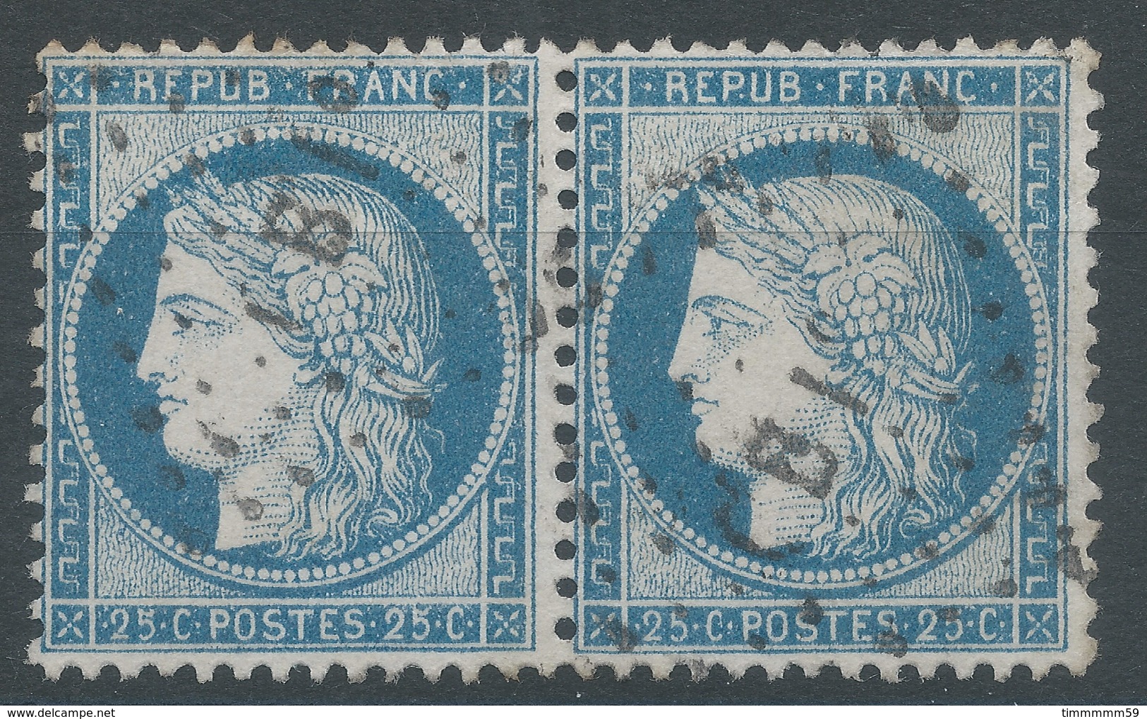 Lot N°50161  Paire Du N°60, Oblit Losange CB 1° Des Ambulants - 1871-1875 Ceres