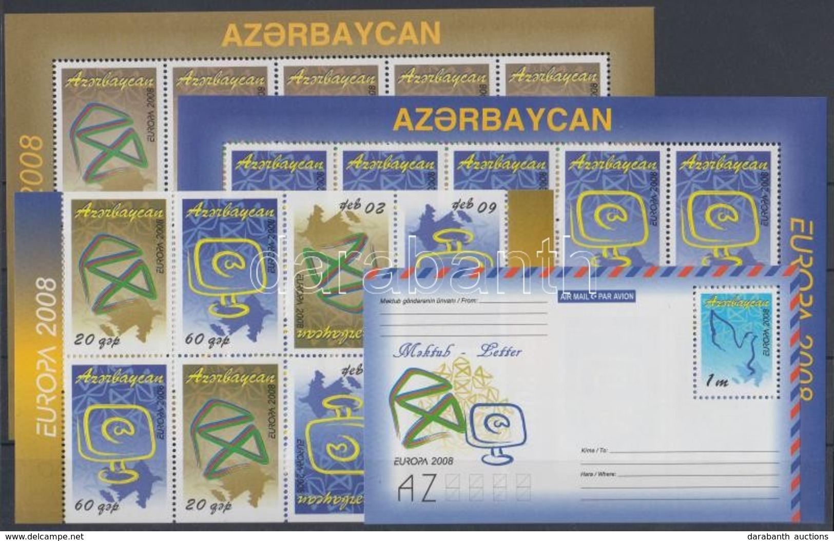 ** 2008 Europa CEPT Kisív Sor Mi 115-116 A + Bélyegfüzetlap H-Blatt 715-716 D + Blokk 81 - Altri & Non Classificati