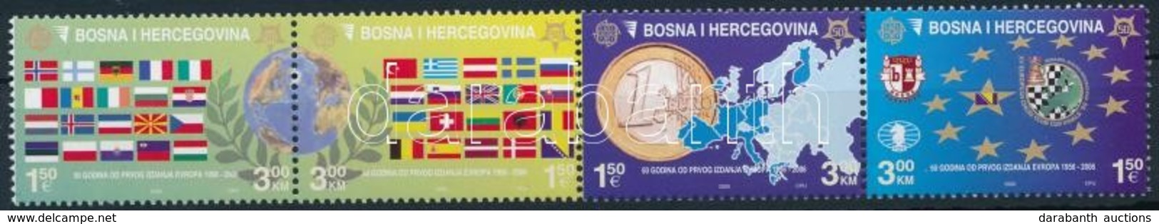 ** 2005 50 éves Az Europa CEPT Négyescsík Mi 419-422 - Sonstige & Ohne Zuordnung