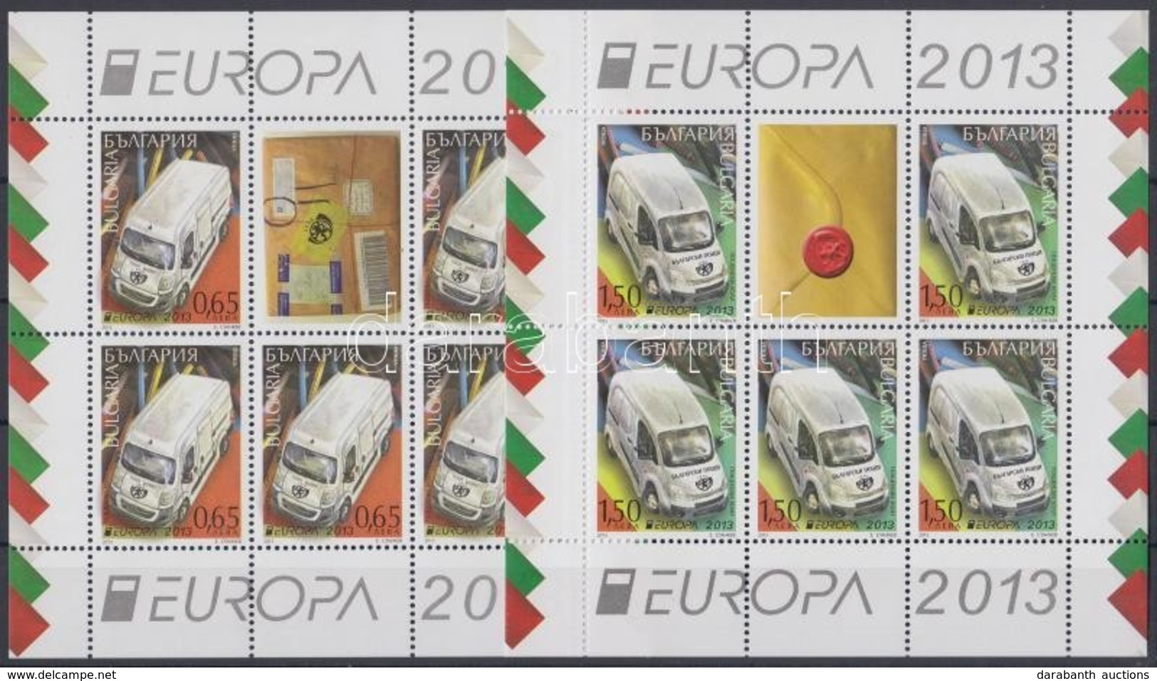 ** 2013 Europa CEPT Postai Járművek Kisívpár Mi 5092-5093 - Andere & Zonder Classificatie