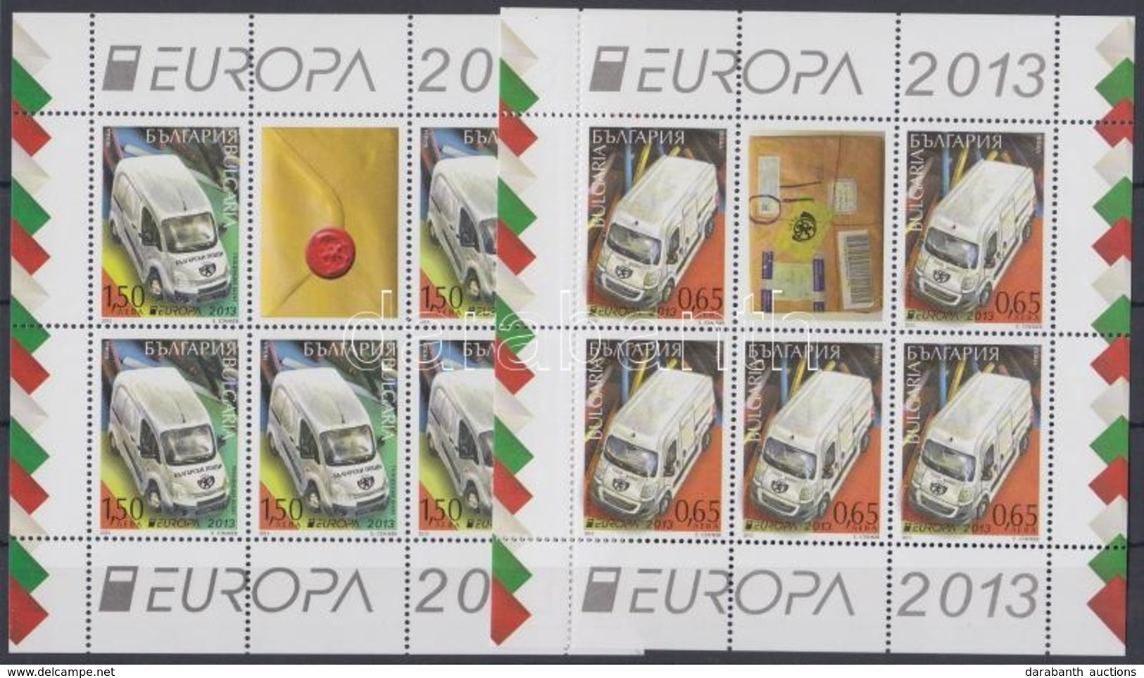 ** 2013 Europa CEPT Postai Járművek Kisívpár Mi 5092-5093 - Altri & Non Classificati