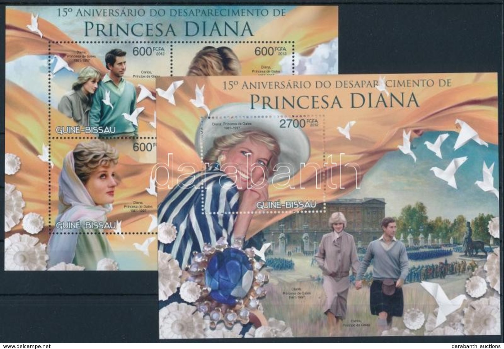 ** 2012 Diana Hercegnő Halálának 15. évfordulója Kisív Mi 6168-6171 + Blokk 1093 - Altri & Non Classificati