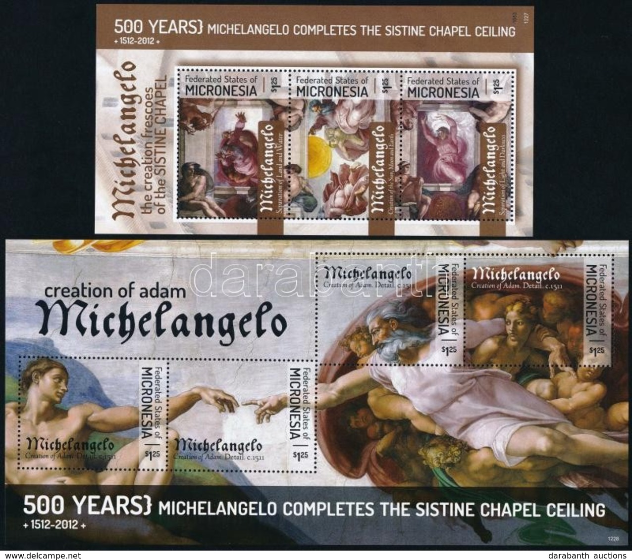 ** 2012 Michelangelo Festmények Kisívsor Mi 2404-2410 - Altri & Non Classificati