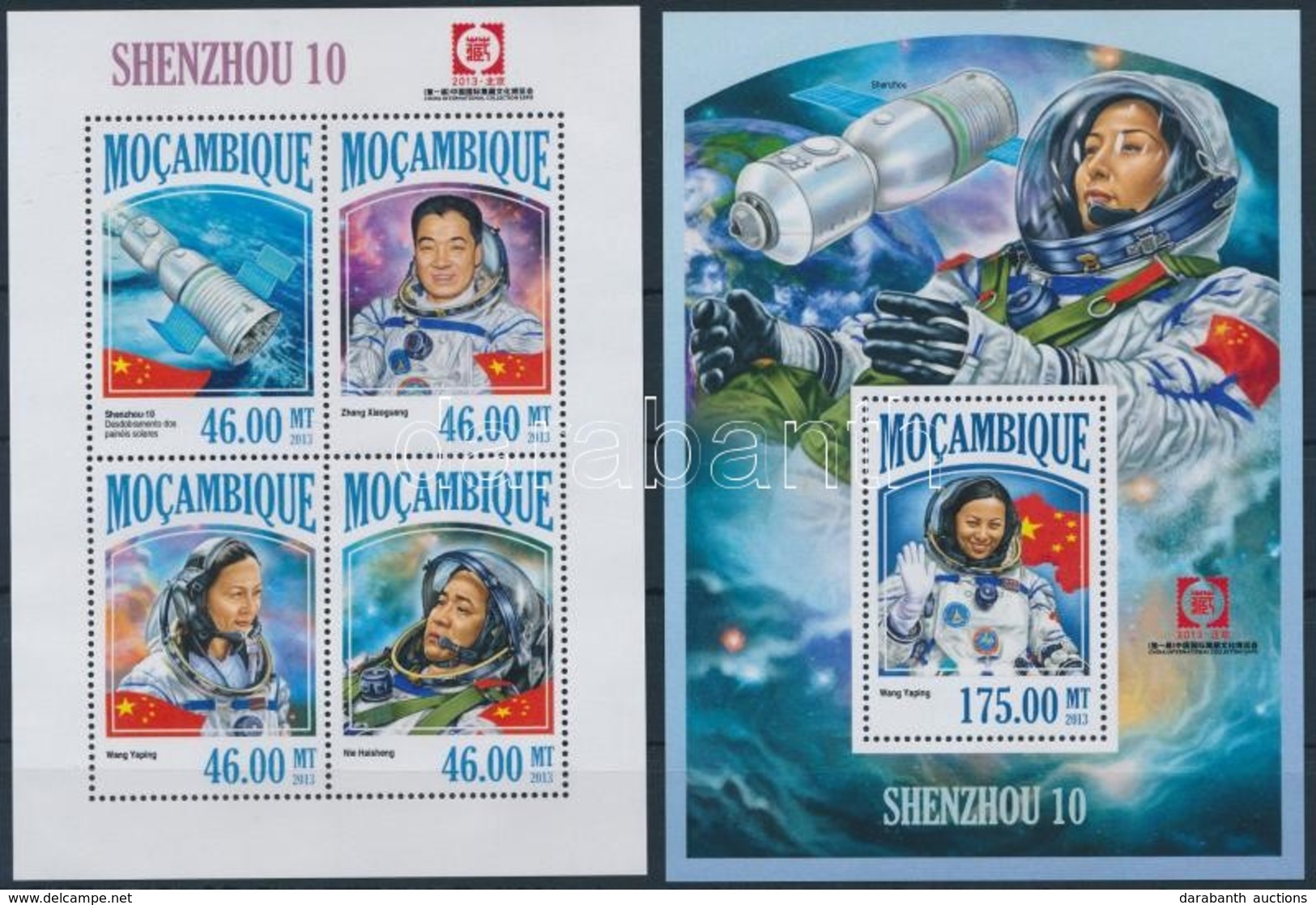 ** 2013 Űrprogram ,,Shenzhou 10' Kisív + Blokk Mi 6927-6930 + 825 - Altri & Non Classificati