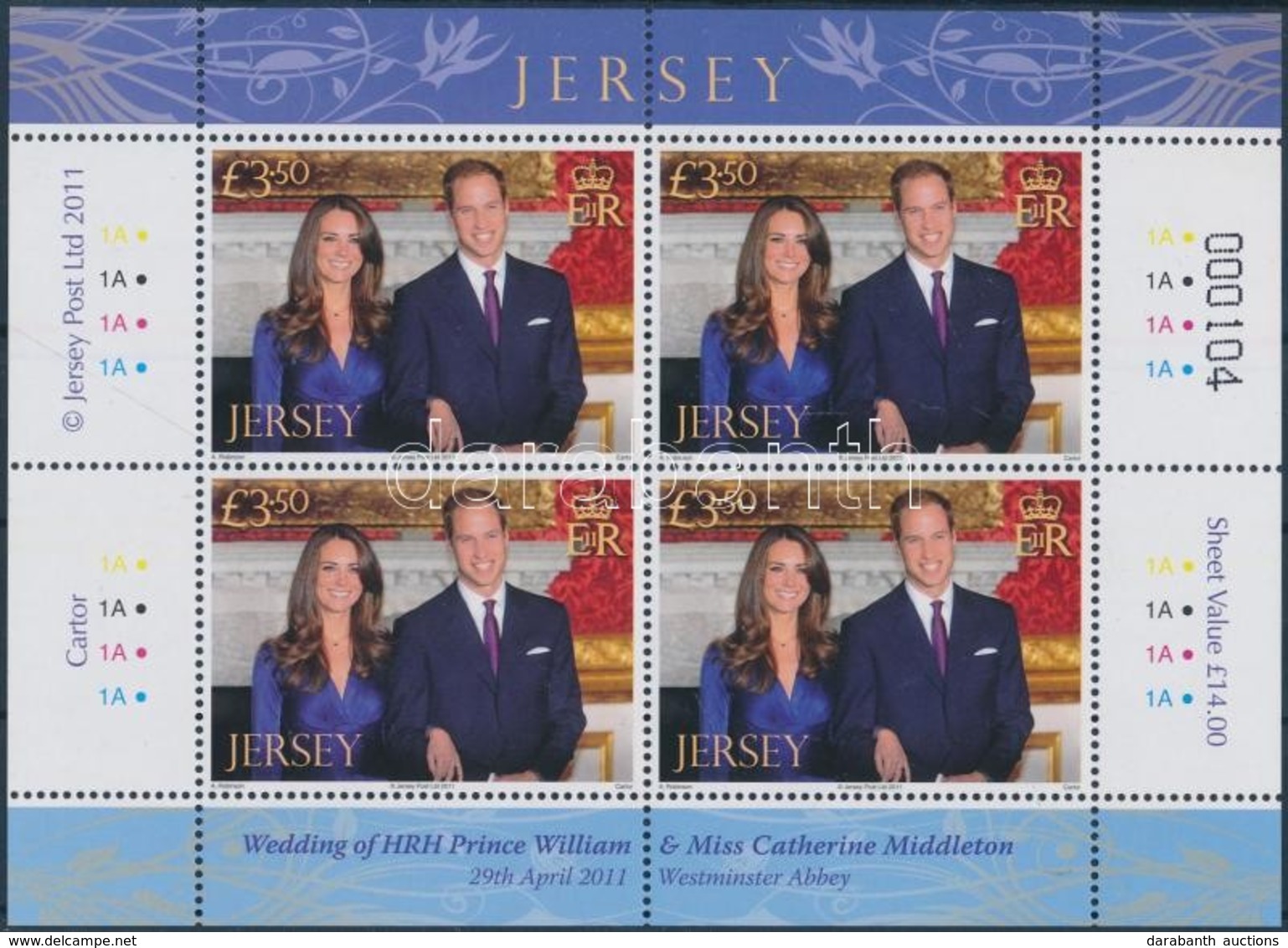 ** 2011 William Herceg és Catherine Middleton Kisív Mi 1553 - Altri & Non Classificati