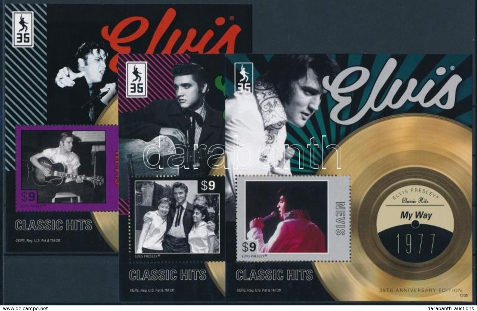 ** 2012 Elvis Presley 3 Klf Blokk Mi 316-318 - Altri & Non Classificati