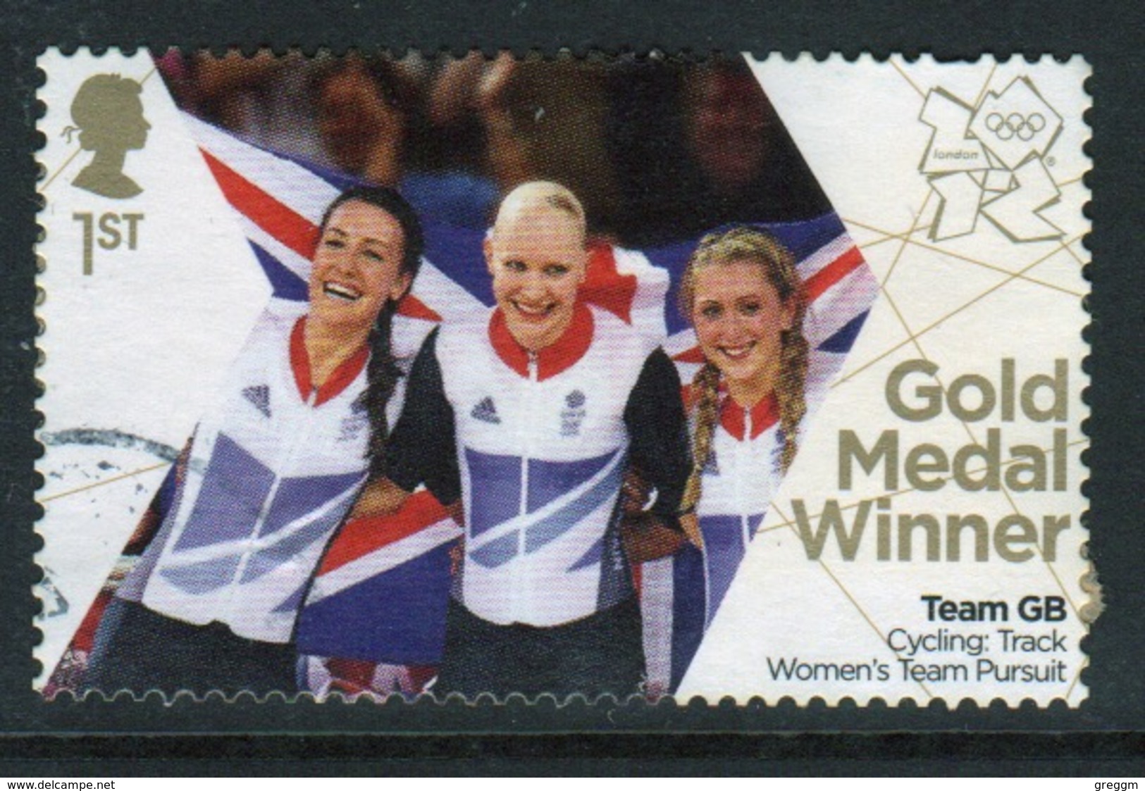 Great Britain 2012 Olympics Gold Medal Winners For Cycling Fine Used. - Used Stamps