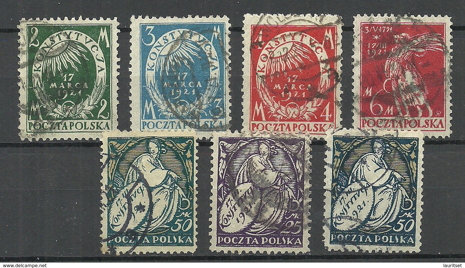 POLEN Poland 1921 Michel 164 - 170 O - Used Stamps