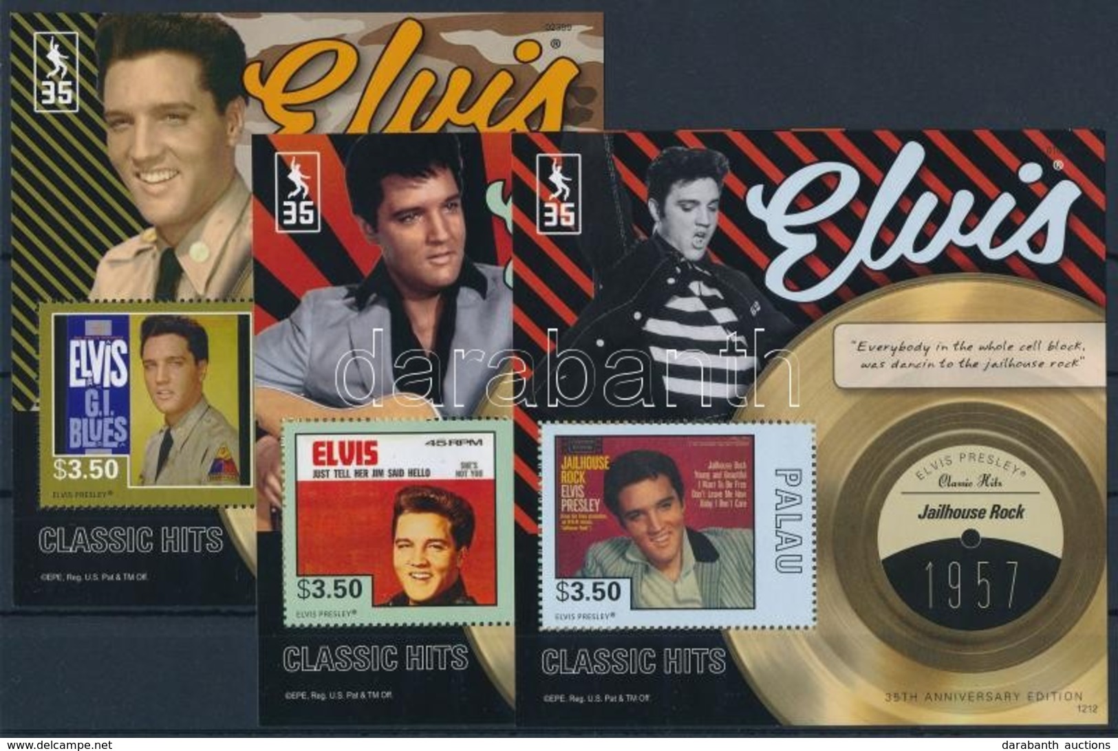 ** 2012 Elvis Presley 3 Klf Blokk Mi 263-265 - Altri & Non Classificati