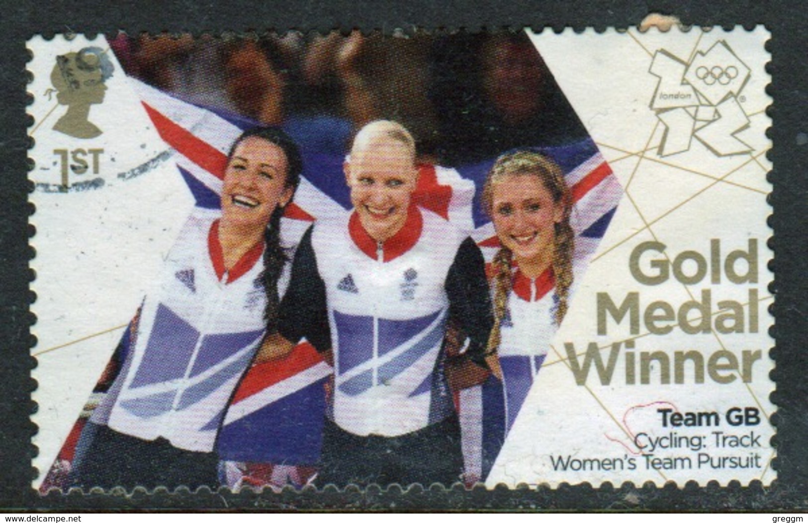 Great Britain 2012 Olympics Gold Medal Winners For Cycling Fine Used. - Oblitérés