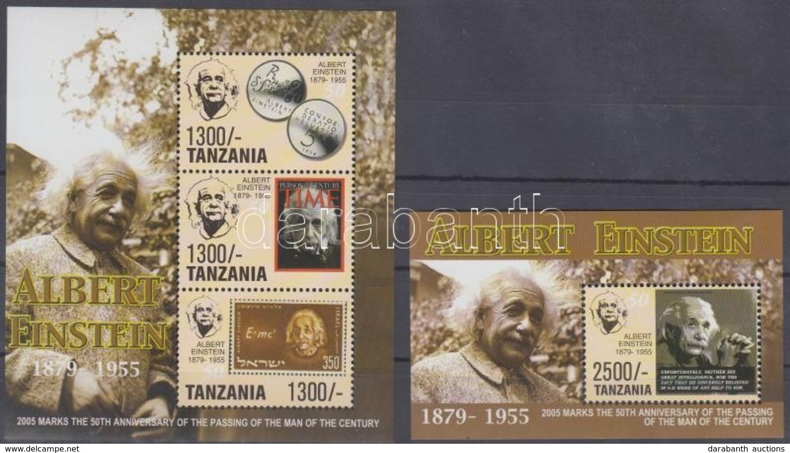 ** 2005 Einstein Halálának 50. évfordulója Kisív Mi 4316-4318 + Blokk 584 - Altri & Non Classificati