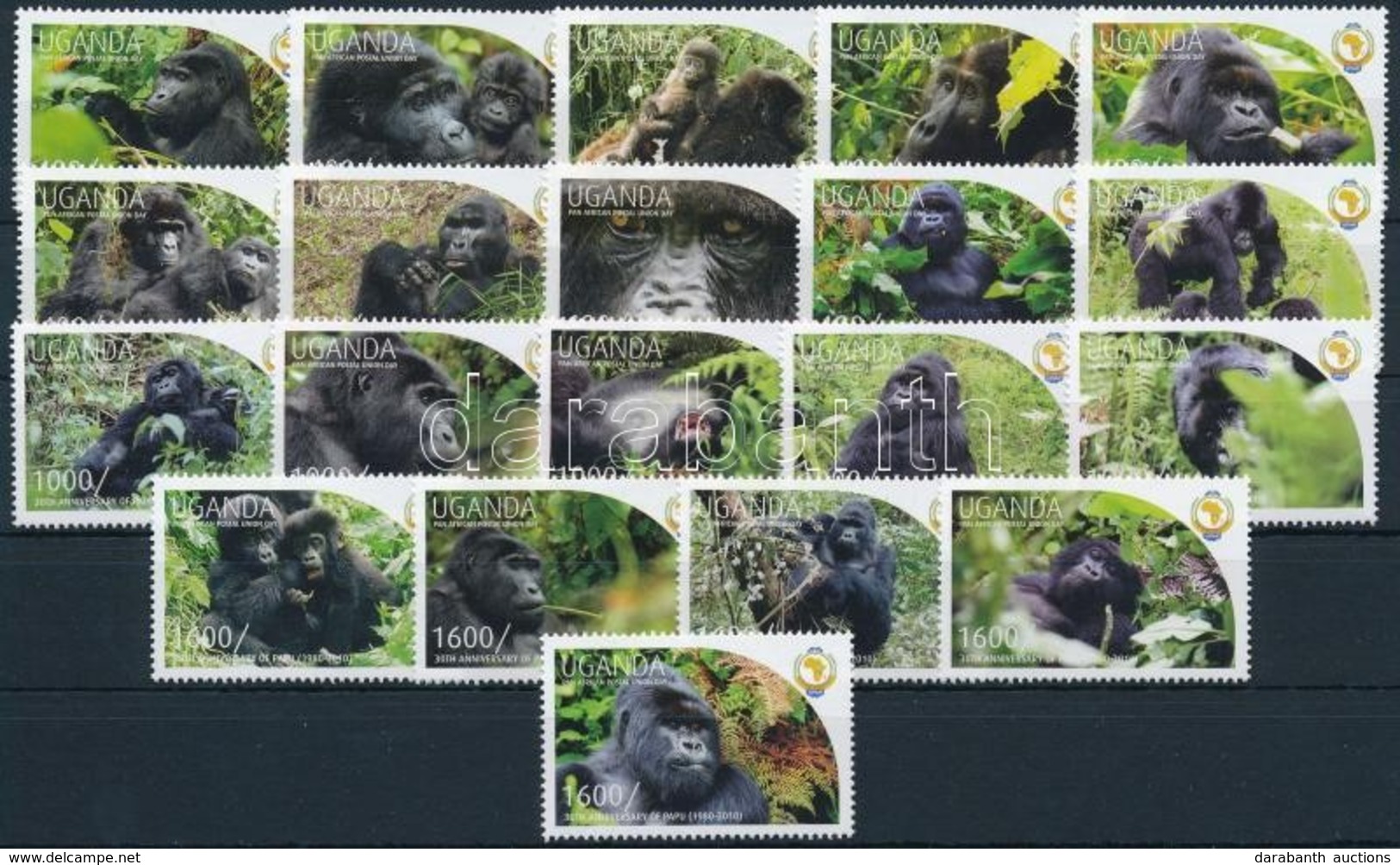 ** 2011 30 éves A PAPU, Gorillák Sor Mi 2718 - 2737 - Altri & Non Classificati