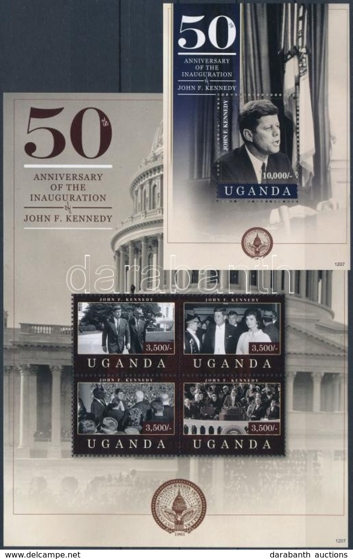 ** 2012 John F. Kennedy Beiktatásának 50. évfordulója Kisív Mi 2834-2837 + Blokk Mi 382 - Altri & Non Classificati