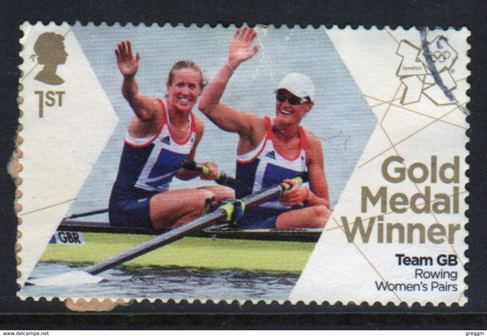 Great Britain 2012 Olympics Gold Medal Winners For Rowing Fine Used. - Used Stamps