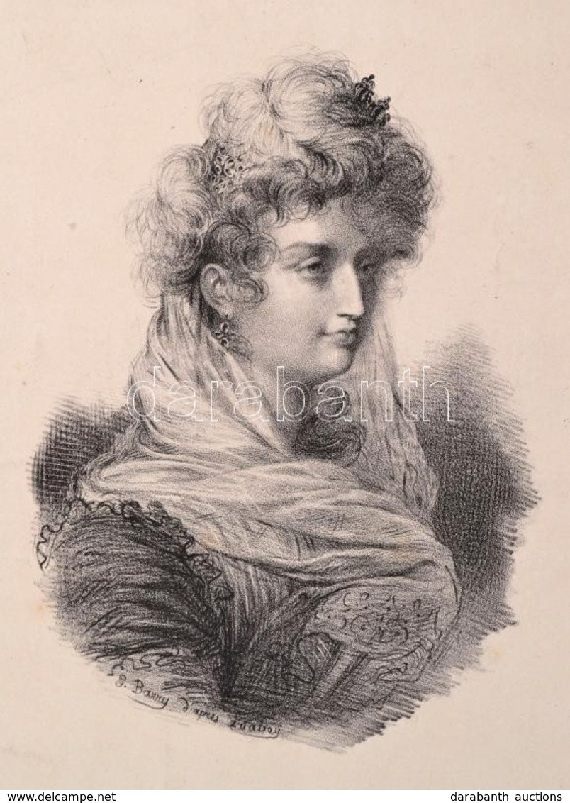 Jean-Baptiste Isabey Után G. Barry: Madamme Le Duchesse De L'Angleterre Litográfia, Papír. Jelzett. Isabey Későbbi Grafi - Stampe & Incisioni