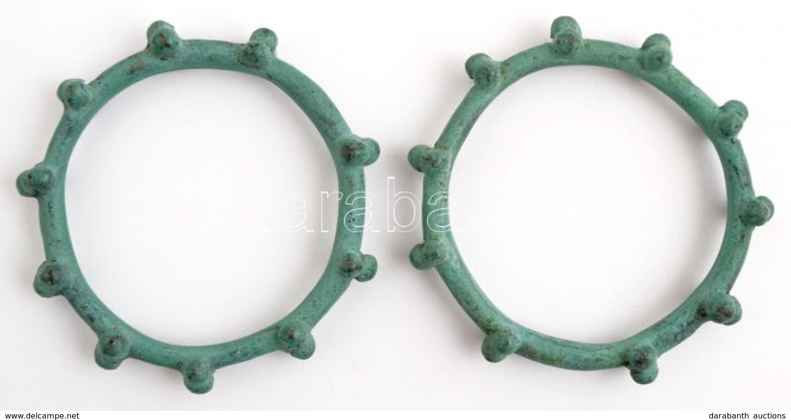 Kelta Karperec Pár. Réz Replika. Patinás / Antique Celtic Bracelet Pair Replica. D: 8 Cm - Altri & Non Classificati