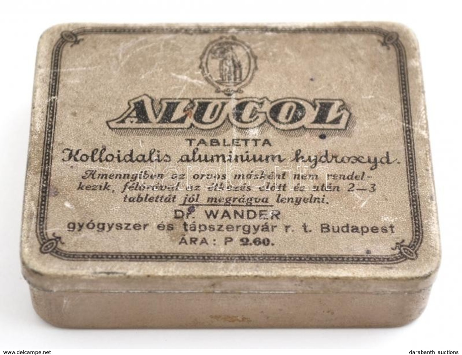 Alucol Tabletta Fém Gyógyszeres Doboz, 1,5×5×6,5 Cm - Altri & Non Classificati