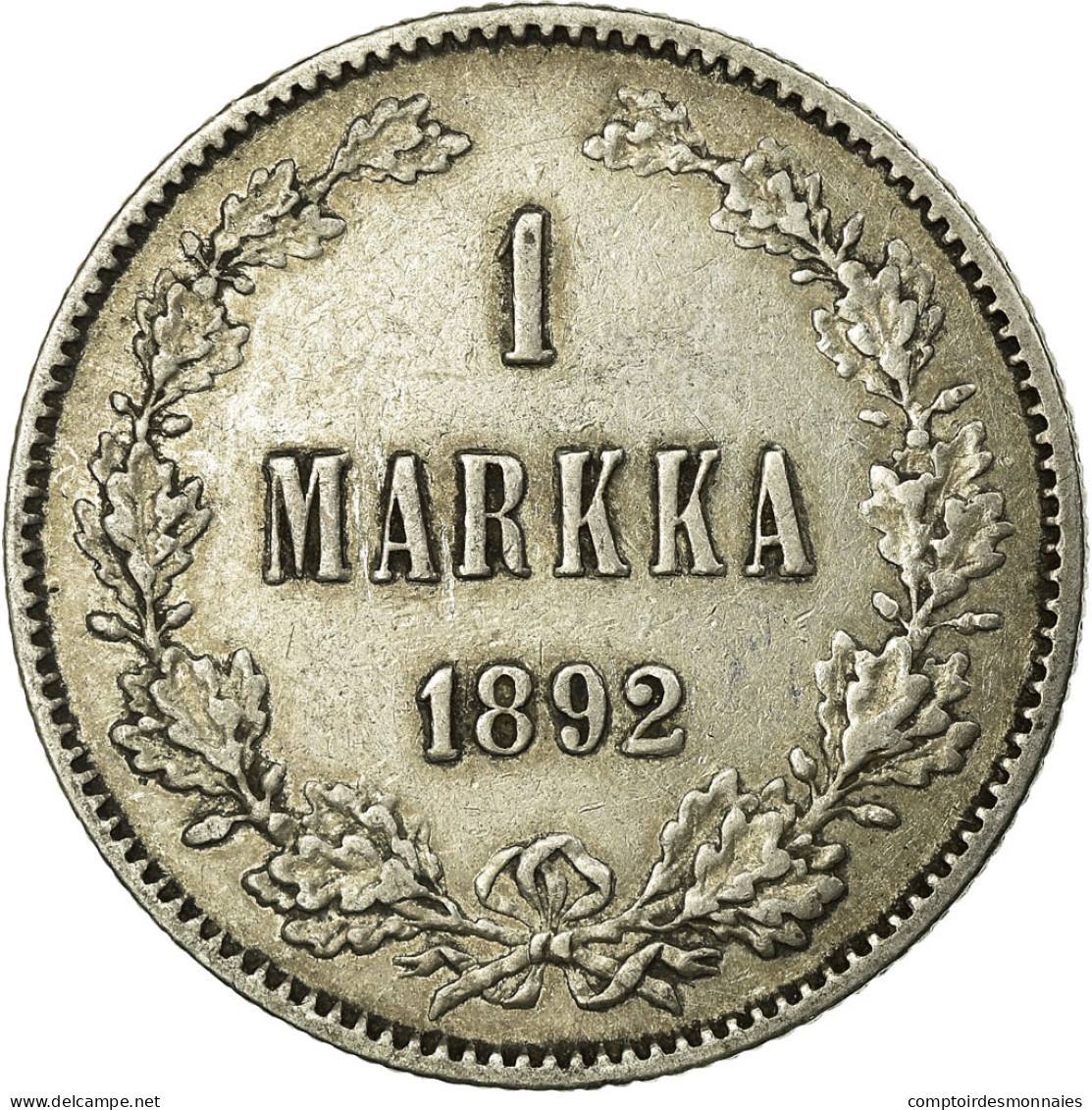 Monnaie, Finlande, Nicholas II, Markka, 1892, TTB, Argent, KM:3.2 - Finlandia