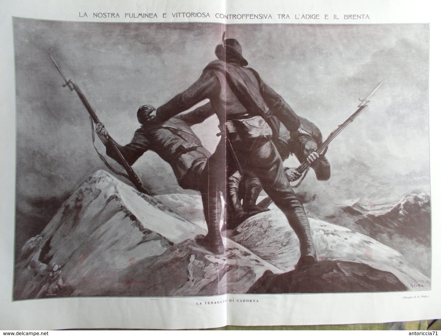 L'illustrazione Italiana 9 Luglio 1916 WW1 Brandolini Adige Brenta Cassoli Bazzi - Guerre 1914-18