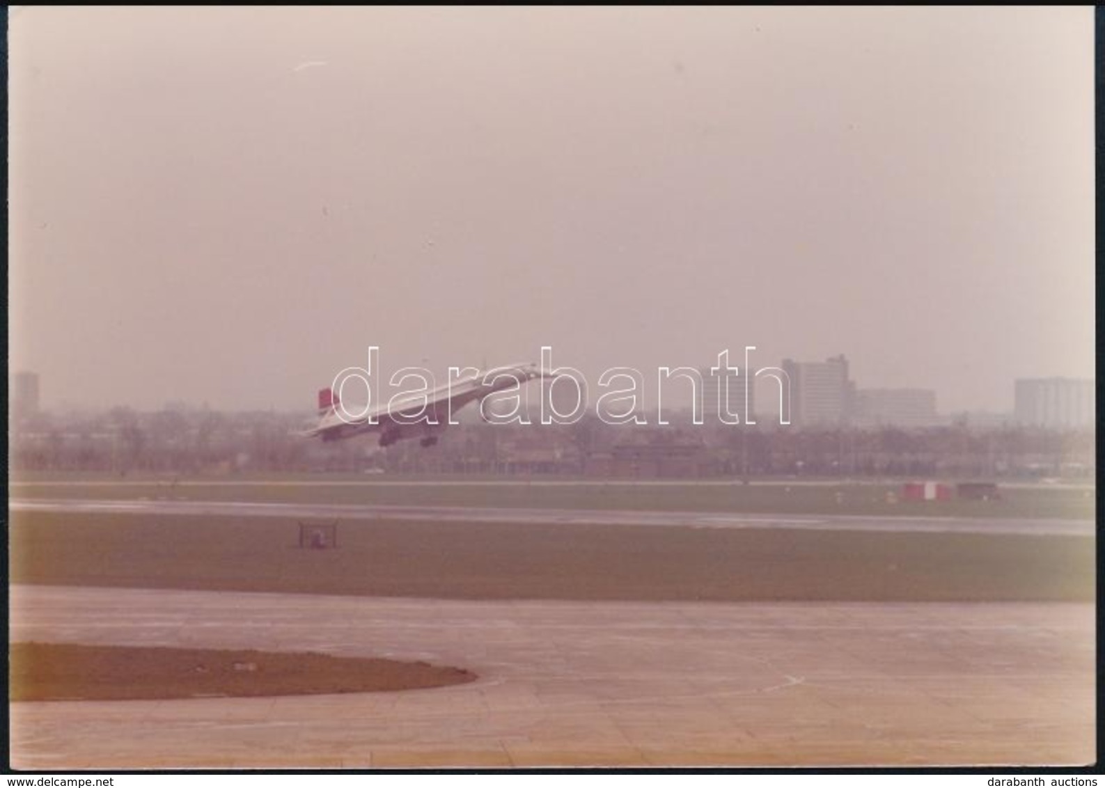 Concorde Repülőgép A Londoni Reptéren 12x9 Cm - Altri & Non Classificati