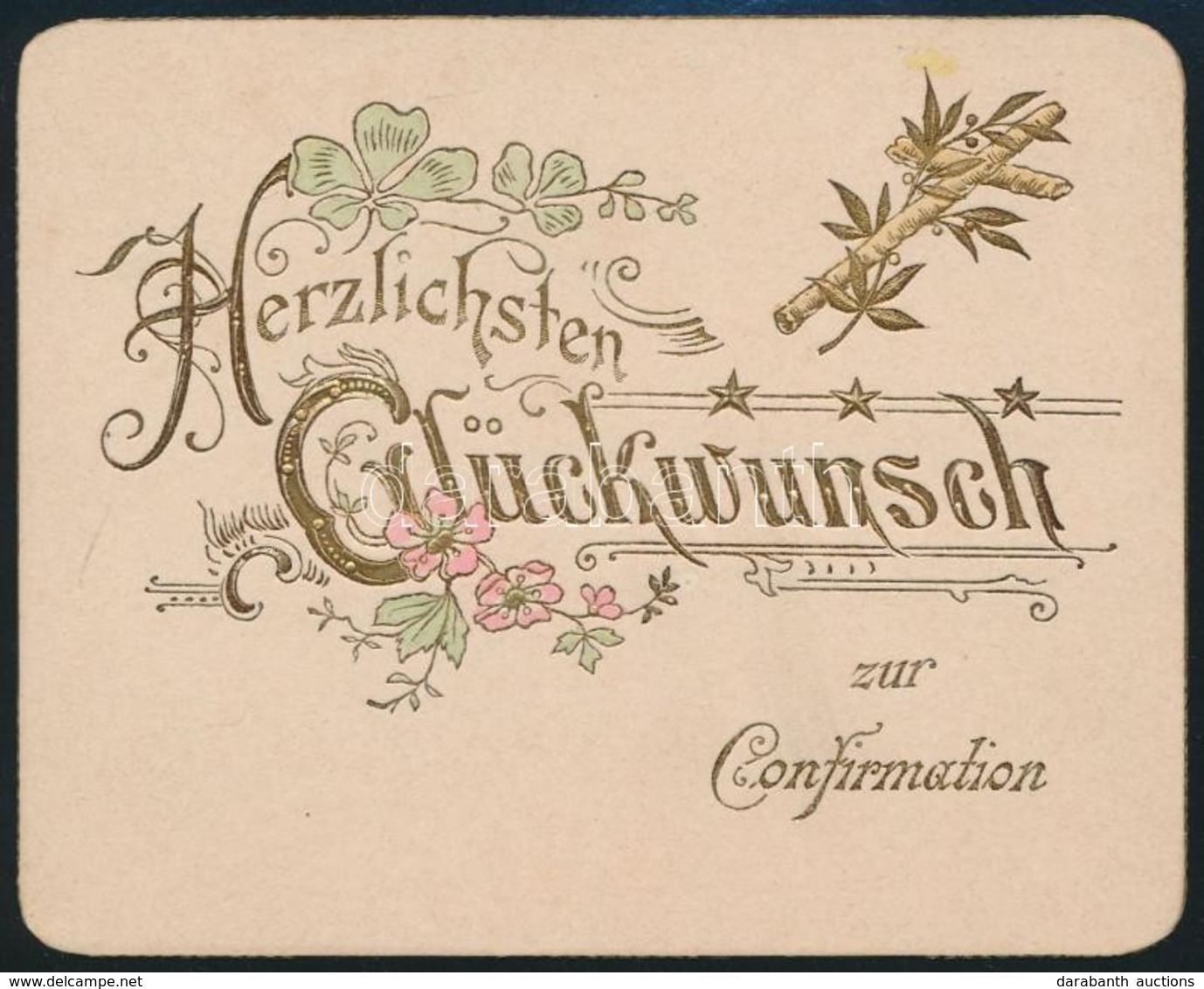 1901 Litografált, Dombornyomott Confirmációs Emlékkártya. / Embossed Litho Confirmation Booklet. 12x9cm - Non Classificati