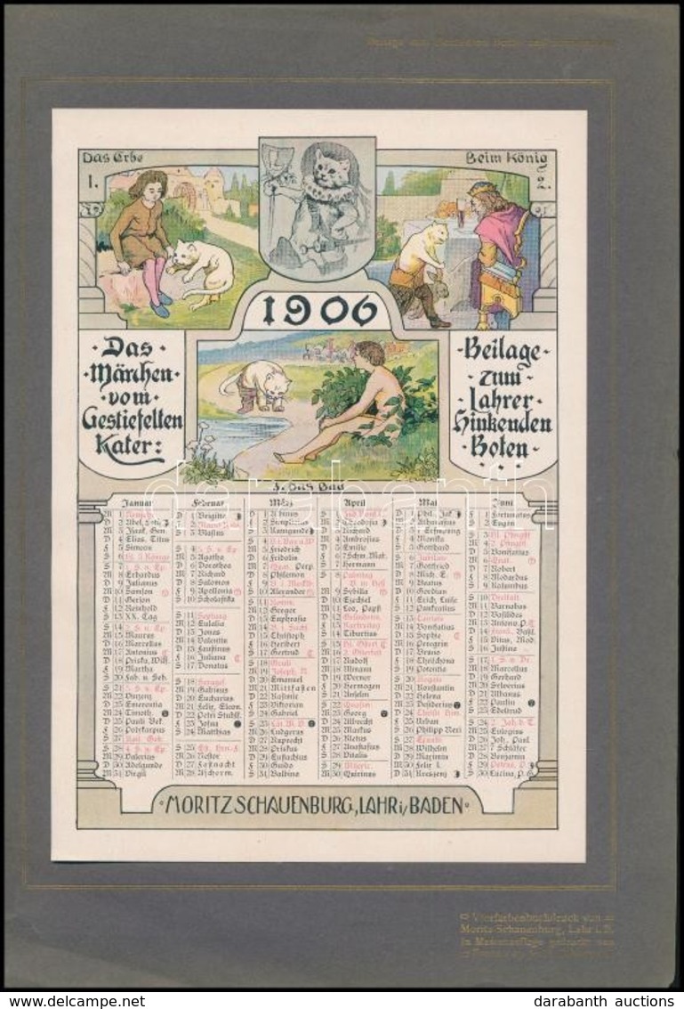 1906 Naptár, Beilage Zum Deutschen Buch- Und Steindrucker - Non Classificati