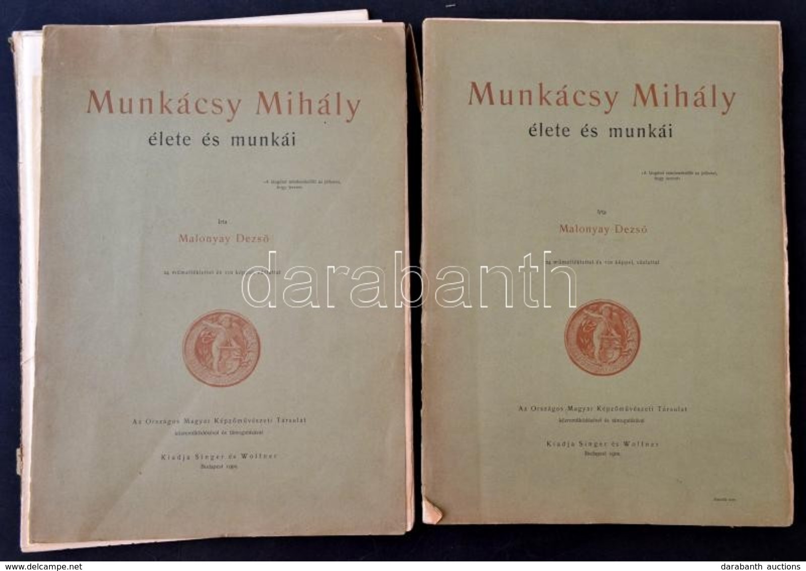 Malonyay Dezső: Munkácsy Mihály élete és Munkái. I-II. Kötet. Bp., 1900, Singer és Wolfner, (Hornyánszky-ny.), 6+116+117 - Non Classificati