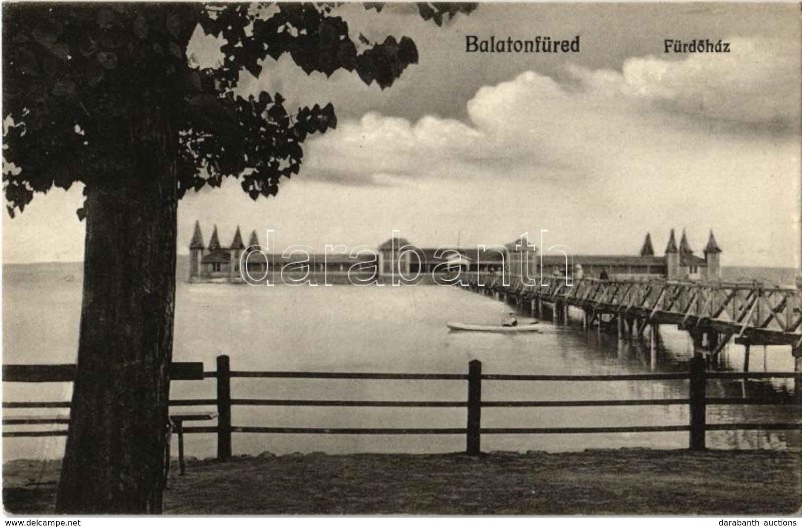 T2 1914 Balatonfüred, Fürdőház, Csónak. Kiadja Koller Károly Utóda 70. Sz. - Ohne Zuordnung