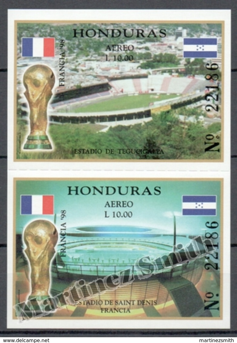 Honduras 1998 Yvert BF 55-56, Football, France World Cup 98 - MNH - Honduras