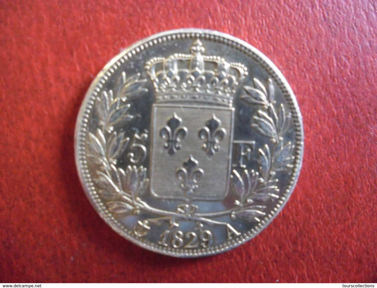 RARE ETAT SUP à SPL  5 FRANCS ARGENT 1829 A - ECU ARGENT CHARLES X - Tranche En Creux - Graveur Michaut - 5 Francs