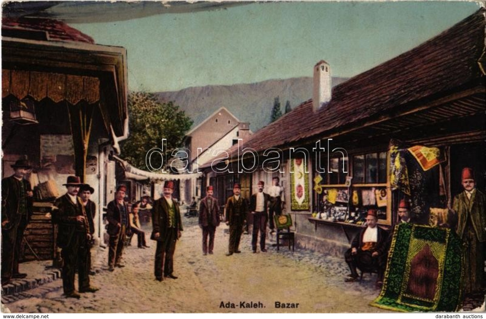 ** T3 Ada Kaleh, Bazár Sor Törökökkel / Bazaar Shop With Turkish Men (Rb) - Non Classificati