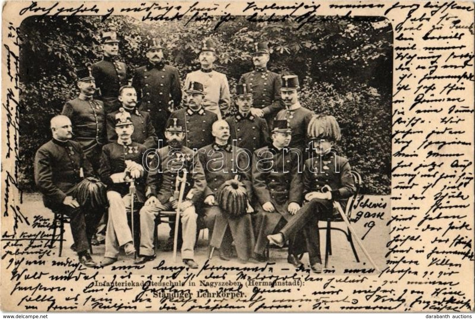 T2/T3 1903 Nagyszeben, Hermannstadt, Sibiu; Infanteriekadettenschule, Ständiger Lehrkörper / Osztrák-magyar Gyalogsági K - Non Classificati