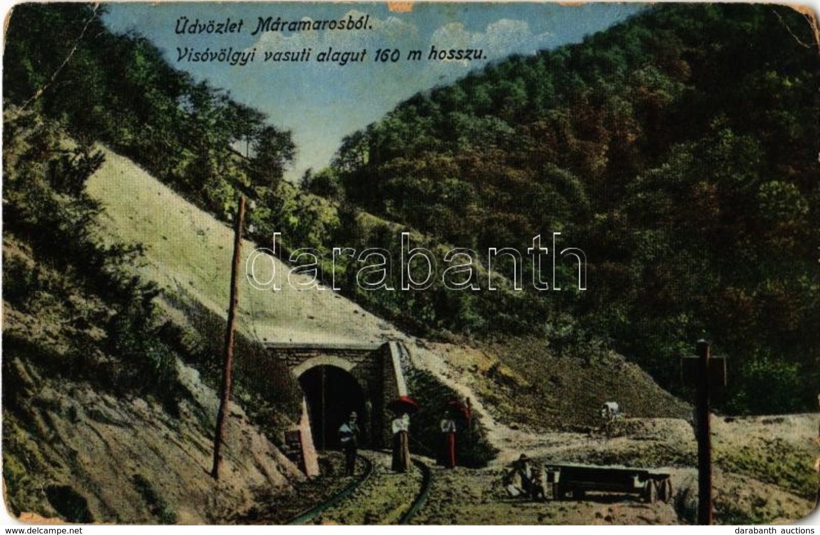 T3 1917 Visóvölgy, Valea Viseului (Máramaros, Maramures); Visóvölgyi Vasúti Alagút 160 M Hosszú. Kiadja Berger Miksa Utó - Ohne Zuordnung