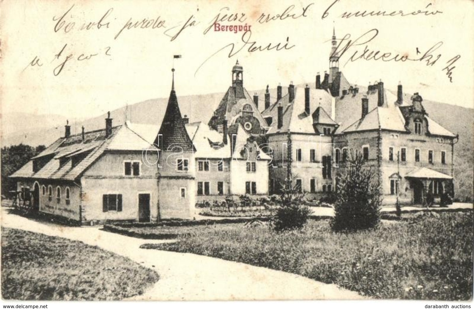 T2/T3 Beregvár, Karpaty, Karpati; Schönborn Kastély. Bertsik Emil 67. / Castle (EK) - Non Classificati