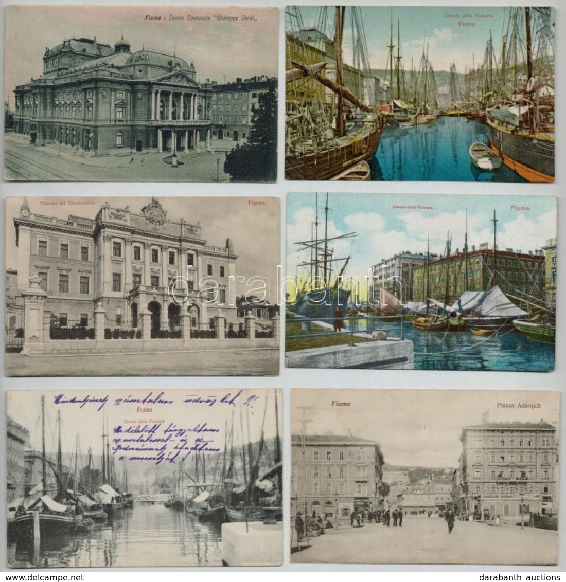 ** * Fiume, Rijeka; 9 Db Régi Képeslap / 9 Pre-1945 Postcards - Zonder Classificatie