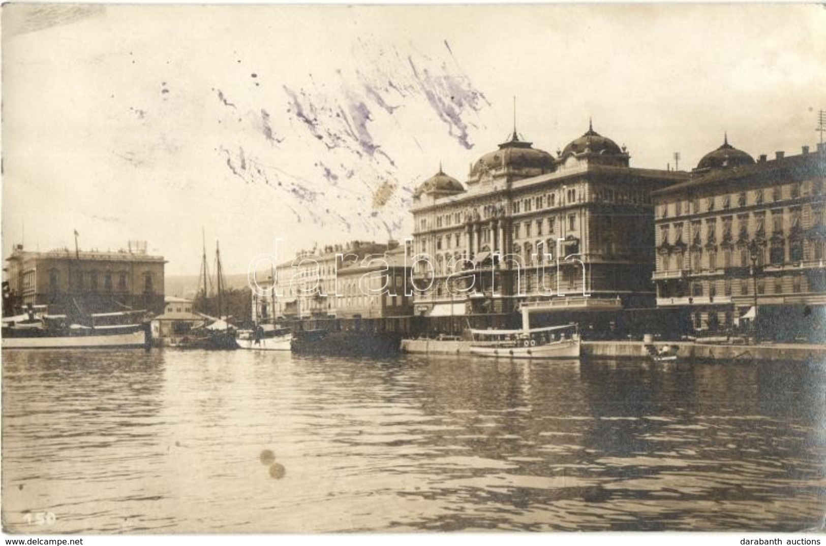 T2 1918 Fiume, Kikötő, Gőzhajók /  An Der Adria, Kunst-Fotografien Von Eduard Betai / Port, Steamships, Photo - Non Classificati
