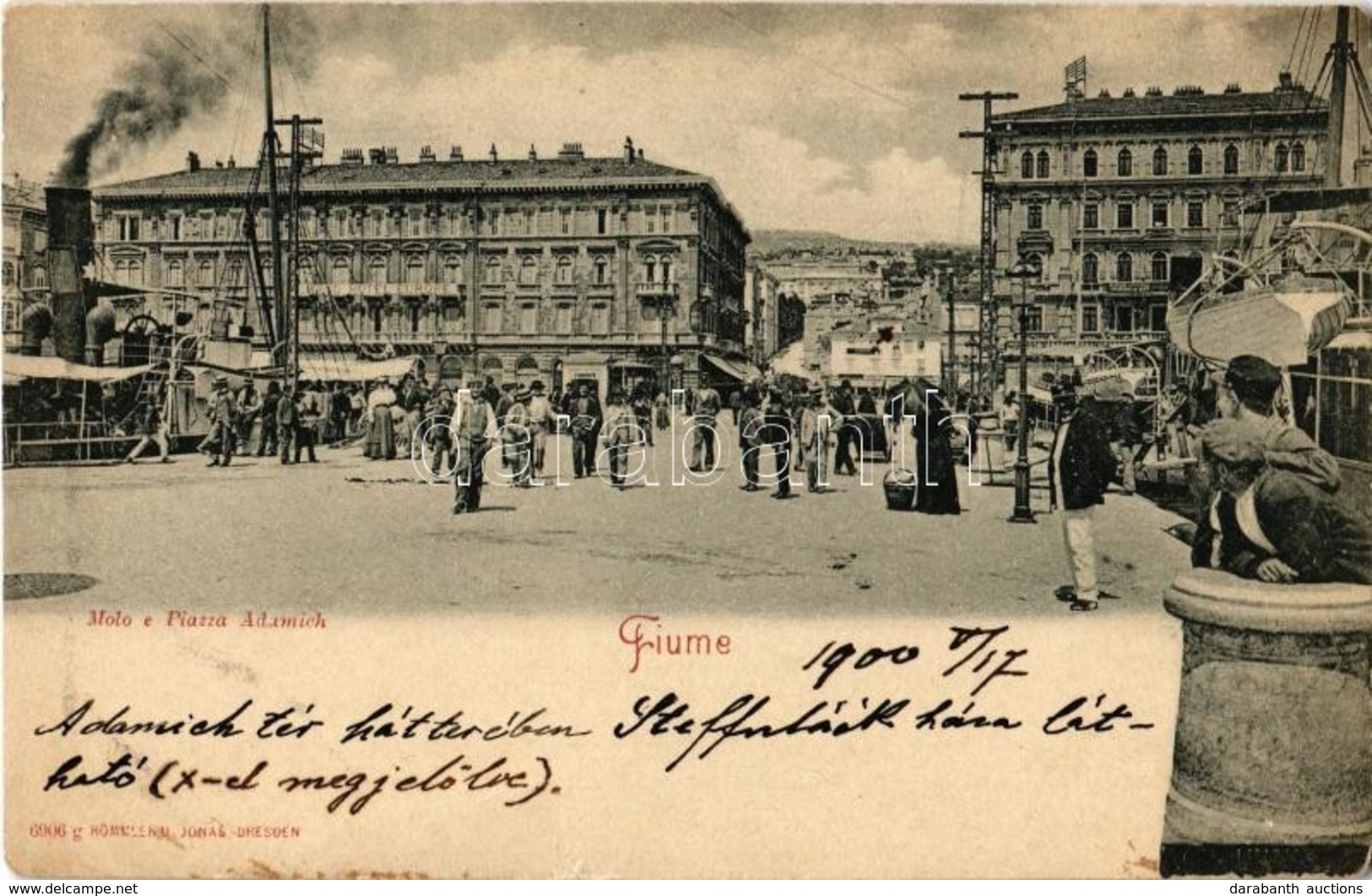 ** T2 1900 Fiume, Rijeka; Molo E Piazza Adamich, Grand Hotel Europe - Non Classificati