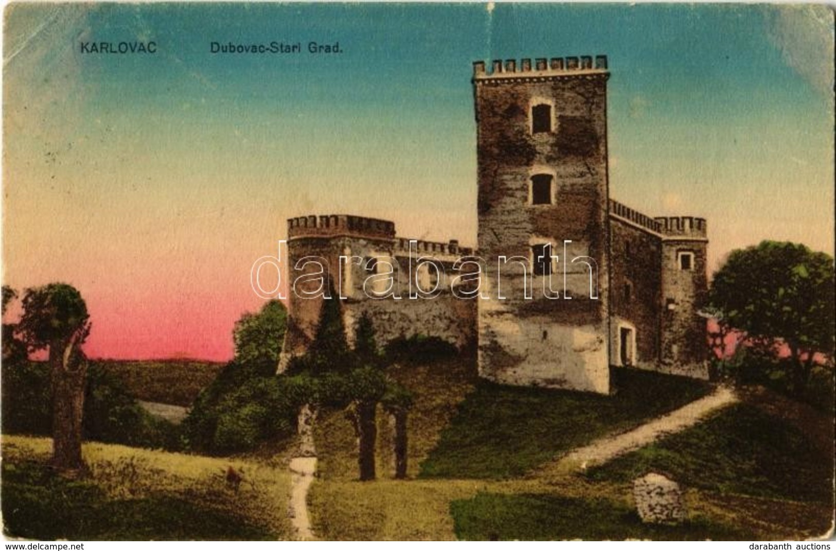 T2/T3 1910 Károlyváros, Karlovac; Vár / Dubovac-Stari Grad / Old Castle (EK) - Non Classificati