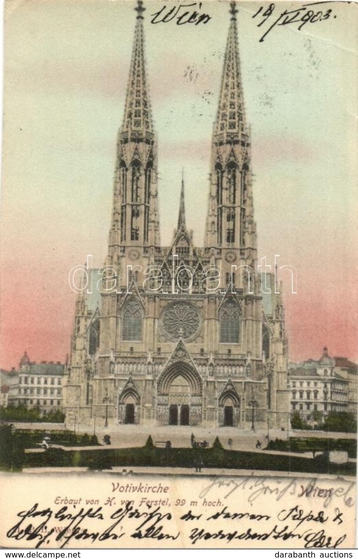 T2/T3 1903 Vienna, Wien IX. Votivkirche / Church (EK) - Non Classificati