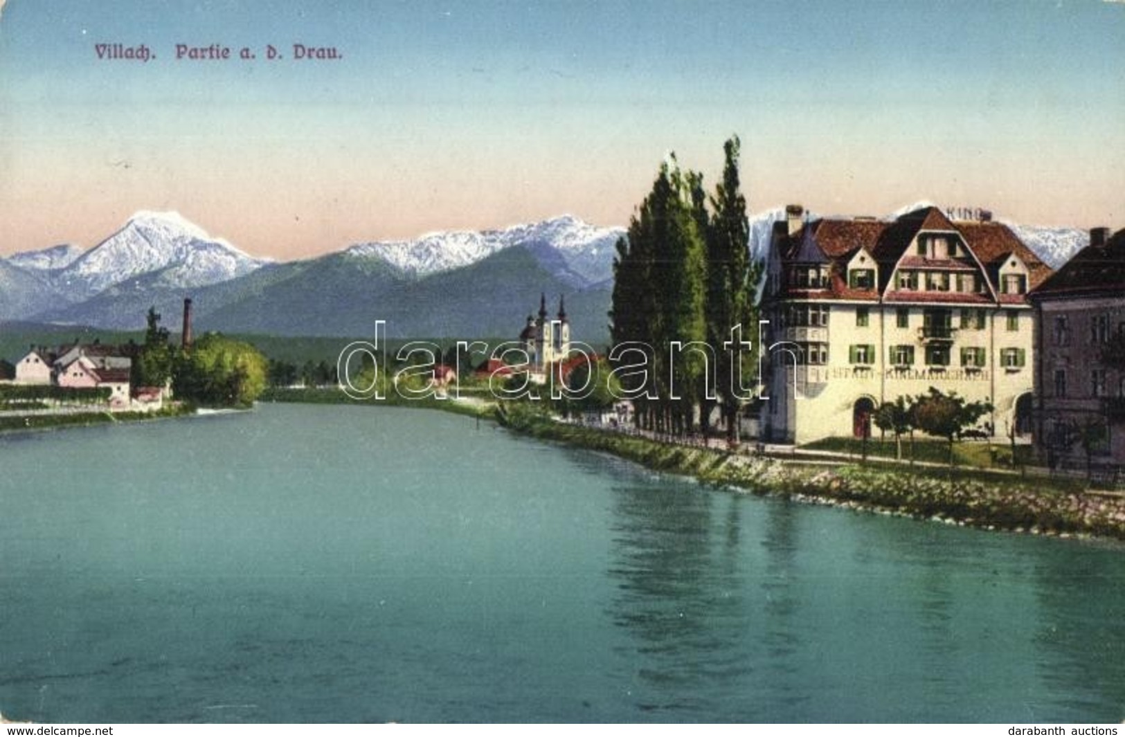 ** T2/T3 Villach, Partie A. D. Drau, Kino. Verlag Kleinmayr 789/1. / Drava Riverbank, Cinema (Rb) - Non Classificati