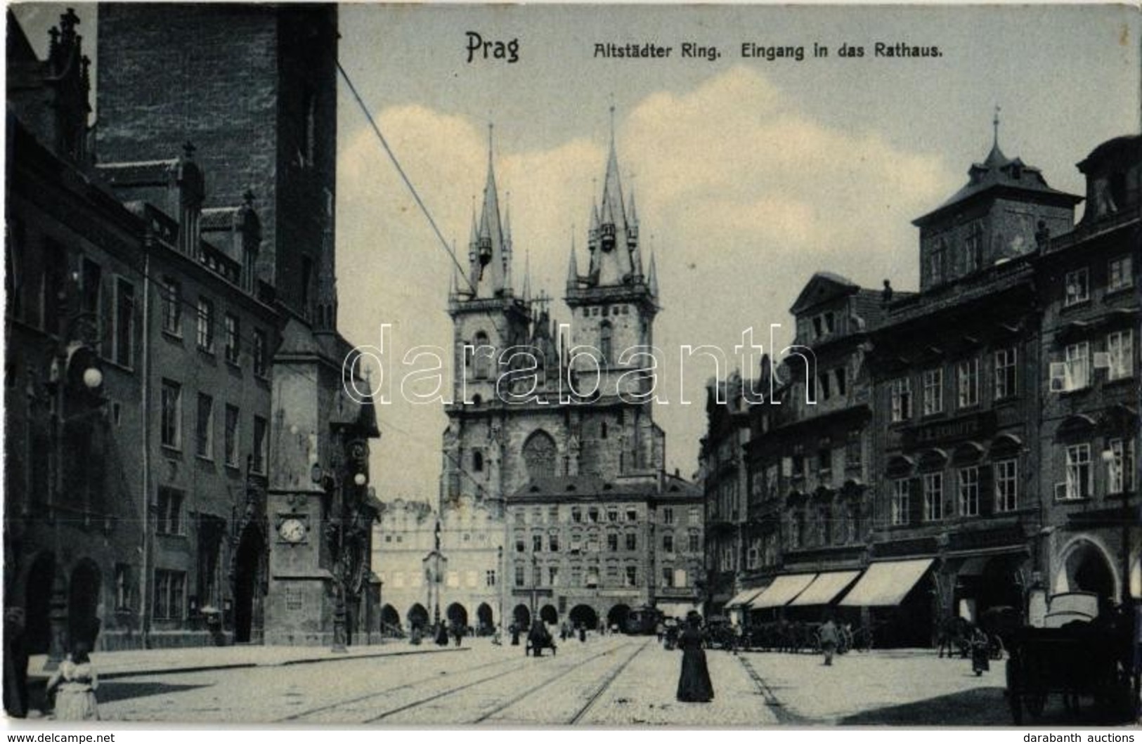 ** T2 Praha, Prag, Prague; Altstädter Ring. Eingang In Das Rathaus. Photobrom No. 36. / Old Town Square, Town Hall, Shop - Non Classés