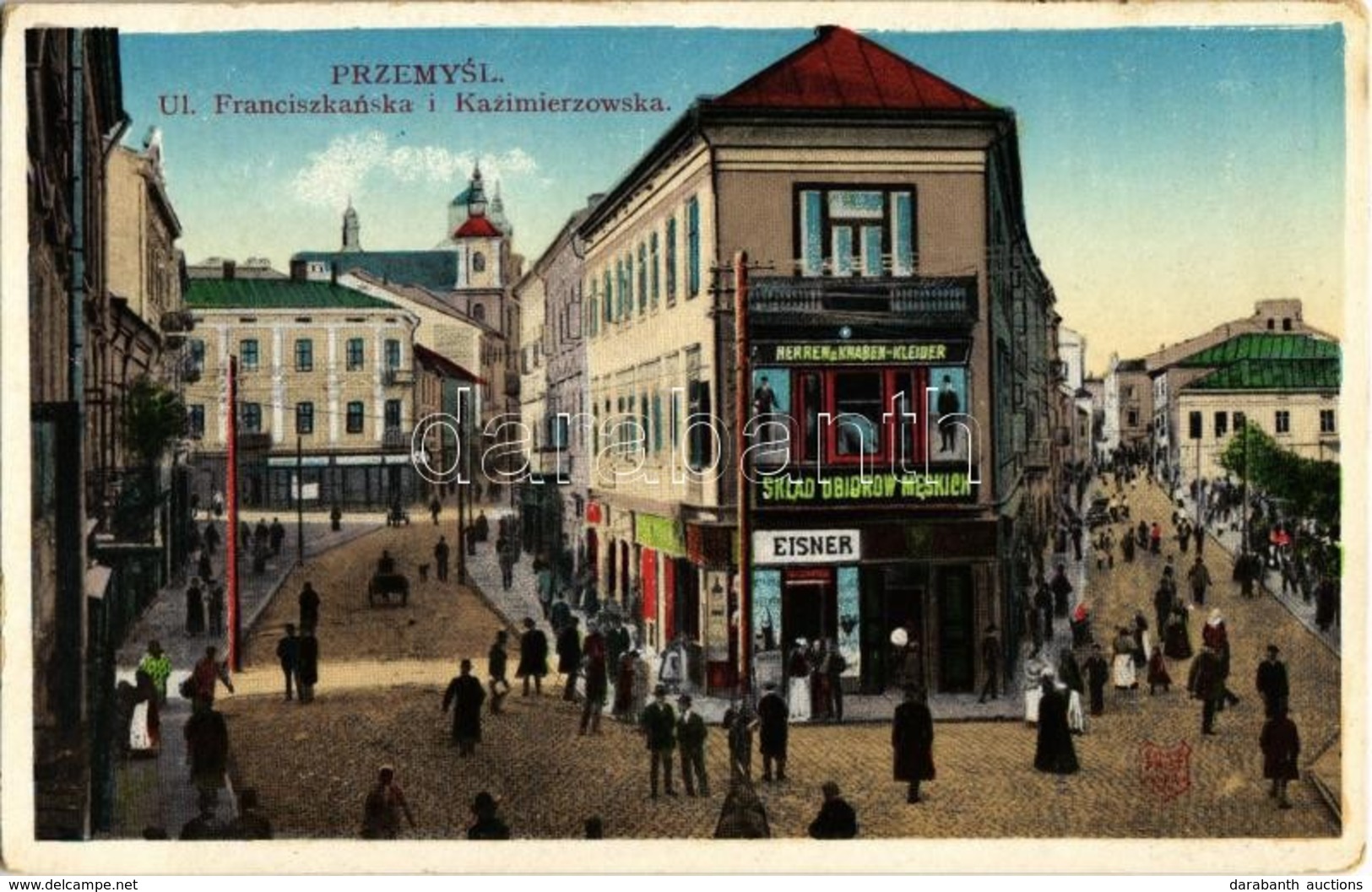 ** T2 Przemysl, Ul. Franciszkanska I Kazimierzowska, Sklad Ubiorow Meskich / Streets, Eisner's Men Clothing Shop - Non Classificati